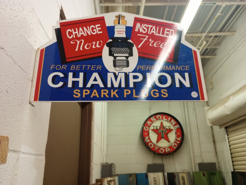 Champion Spark Plugs Flange Sign Texas Trucks And Classics