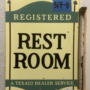 Texaco Dealer Service Restroom Sign