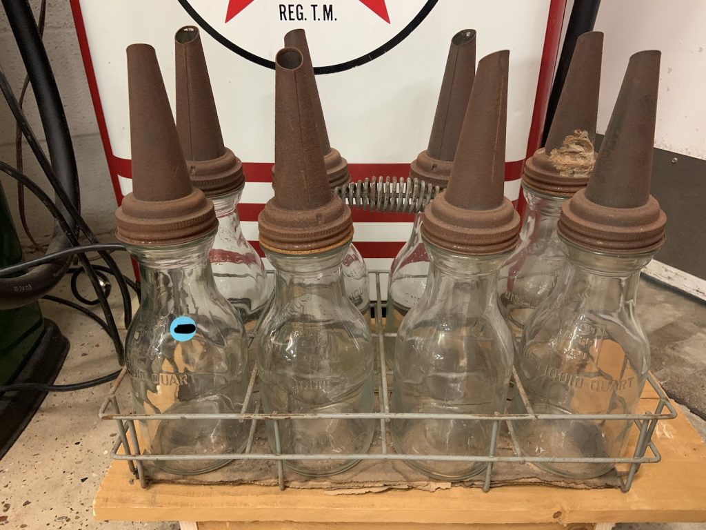 Glass Motor Oil Bottles