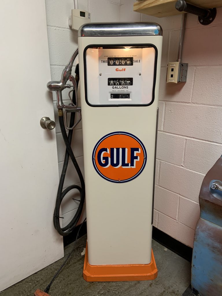 Chrome Top Gulf Gas Pump