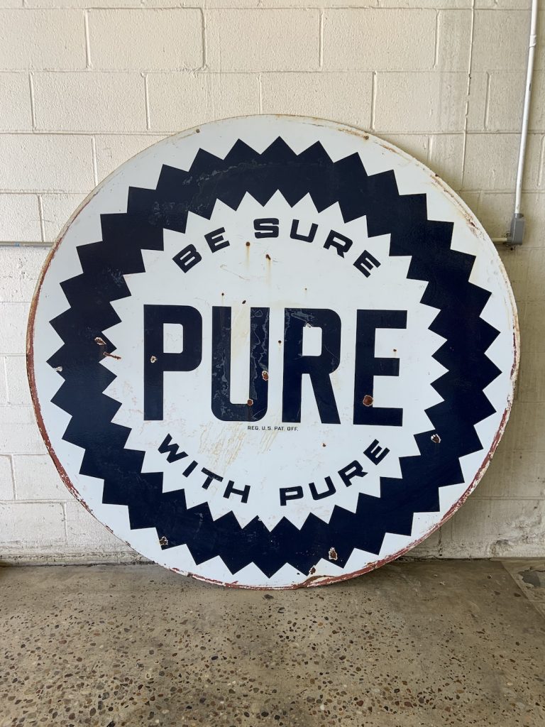 6ft Porcelain Pure Oil Sign