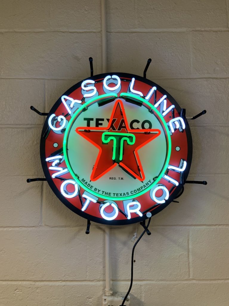 Texaco Gasoline Motor Oil Neon Sign