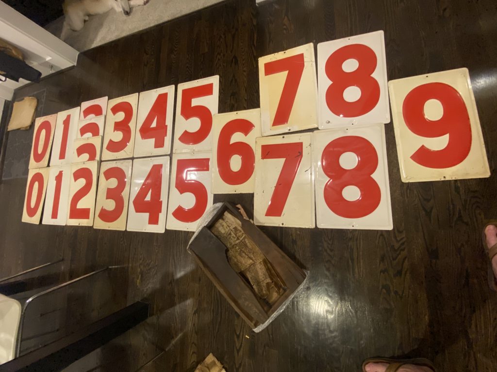 Vintage Porcelain and Metal Numbers