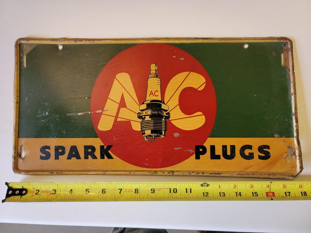 AC Spark Plug Sign