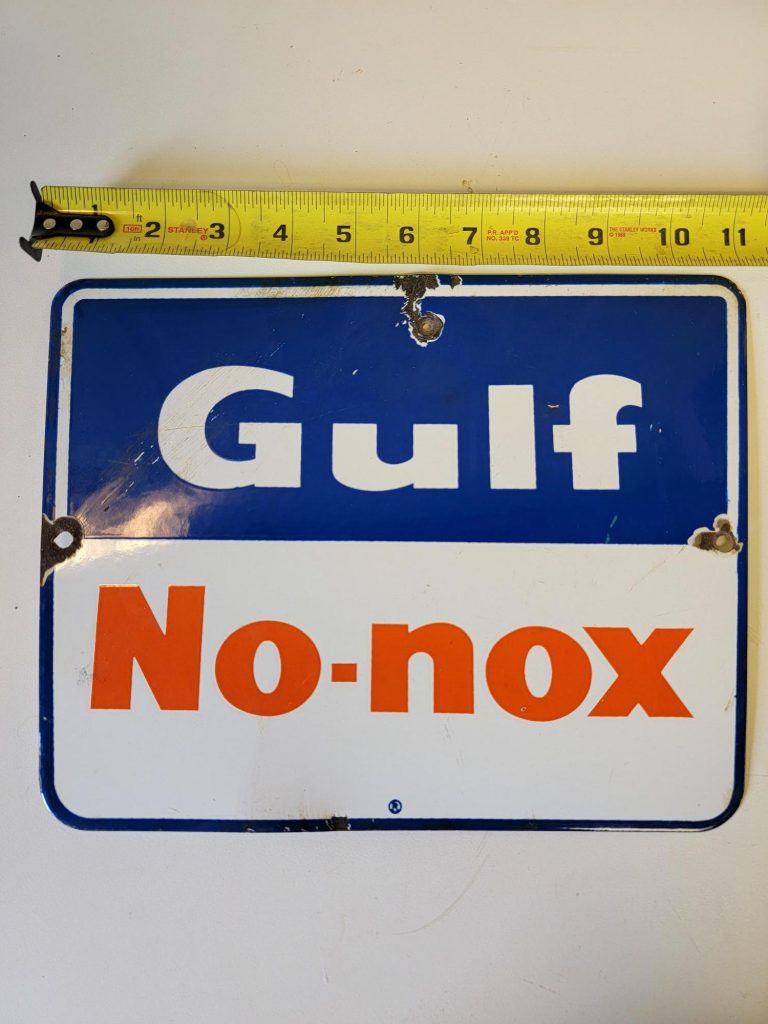 Gulf No Nox Porcelain Pump Plate