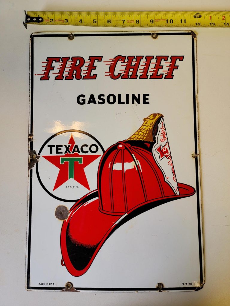 Fire Chief Gasoline Pump Plate