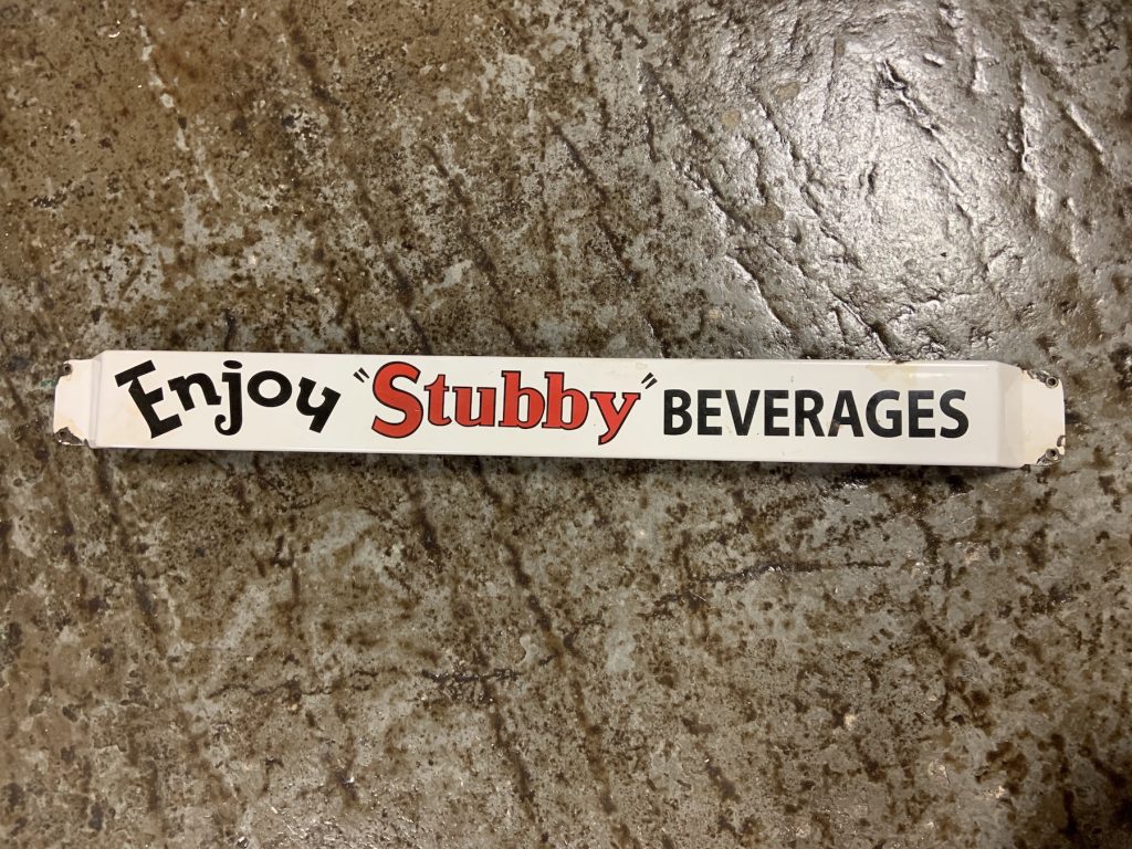 Vintage Stubby Beverage Door Push