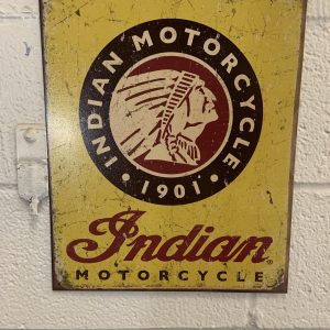 Vintage Style Indian Motorcycle Sign