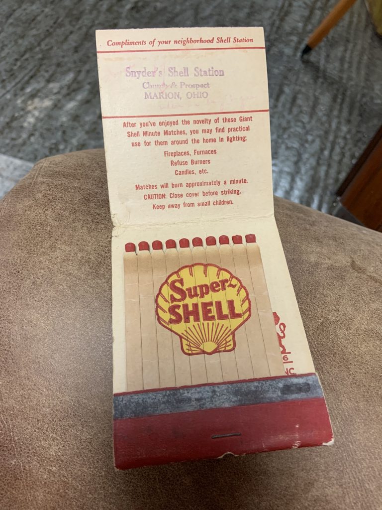 Shell Oil Matchbook
