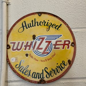 Whizzer Porcelain Sign