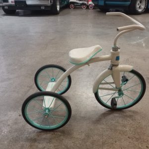 White and Turquoise Tricycle