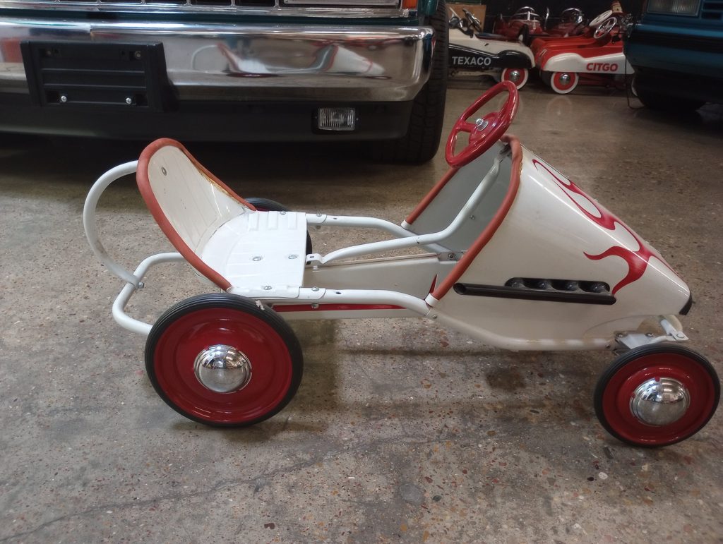 White Fiery Pedal Car