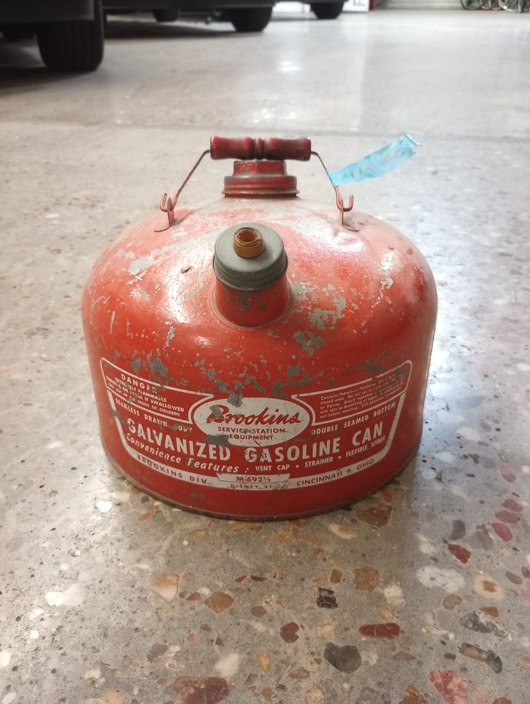 Brookins Galvanized Gasoline Can – Texas Trucks and Classics