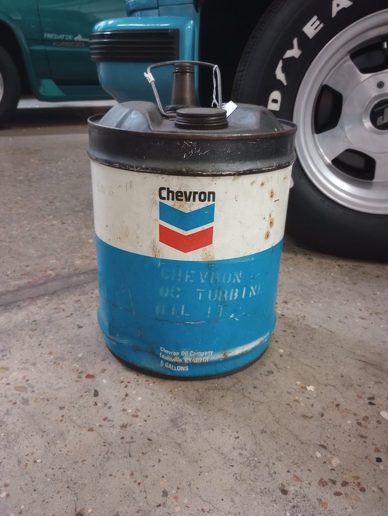 Chevron Turbine Oil Can