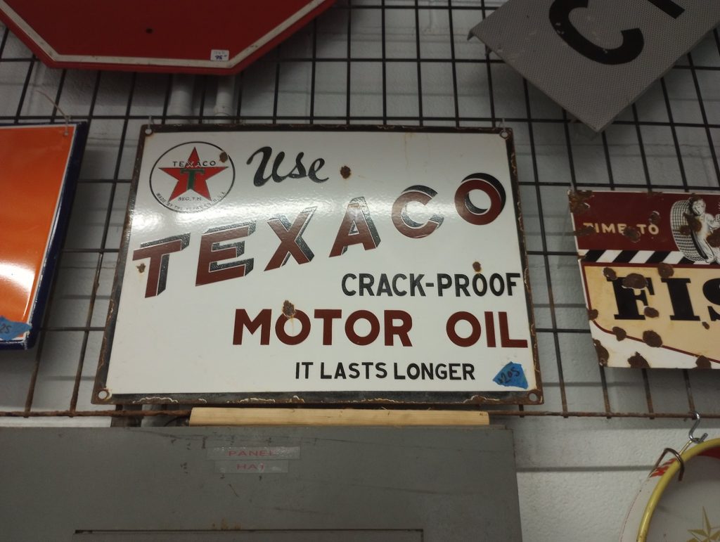 Texaco Motor Oil Sign
