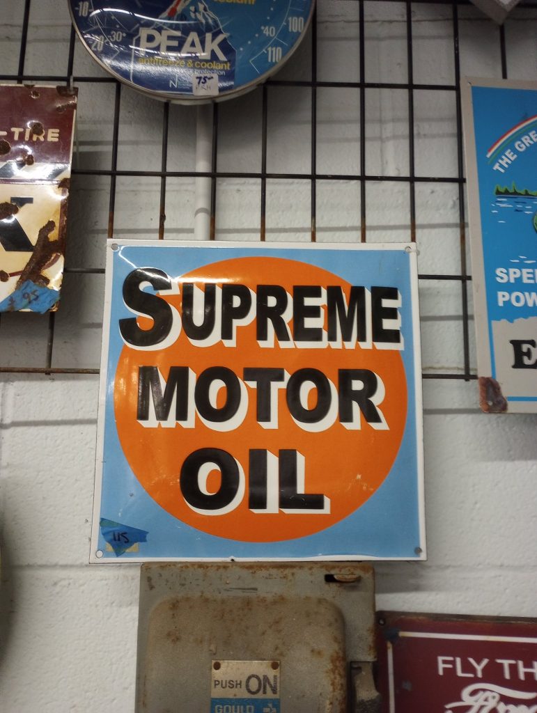 Supreme Motor Oil Sign