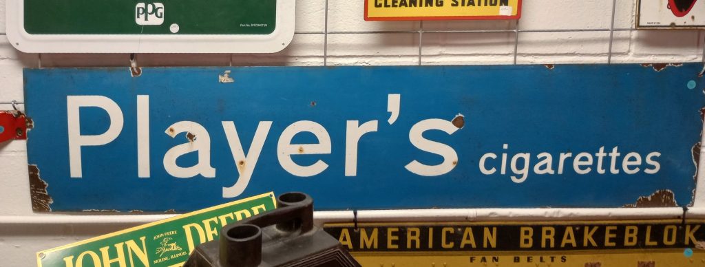 Player's Cigarettes Sign