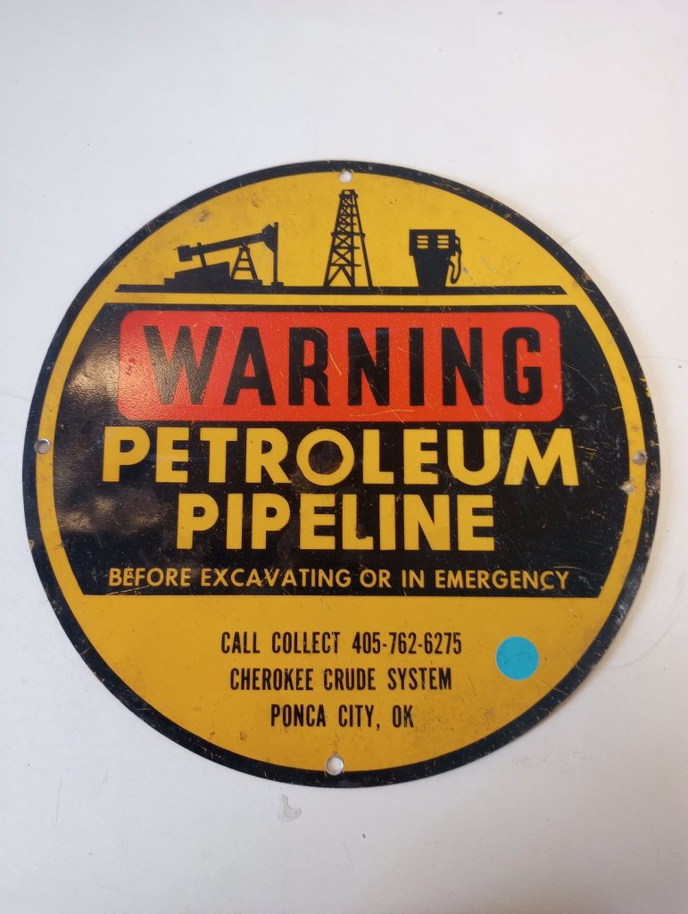 Warning Petroleum Pipeline Sign