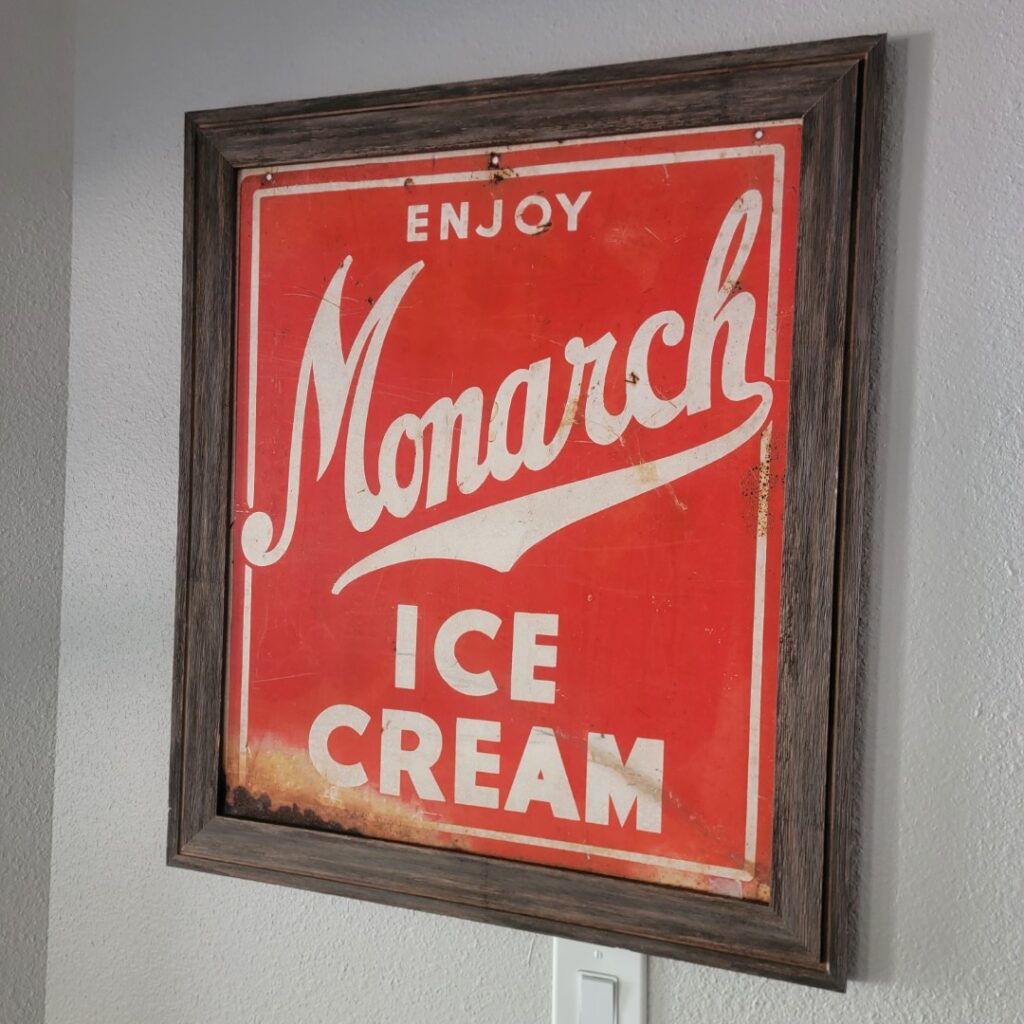 Monarch Ice Cream Sign