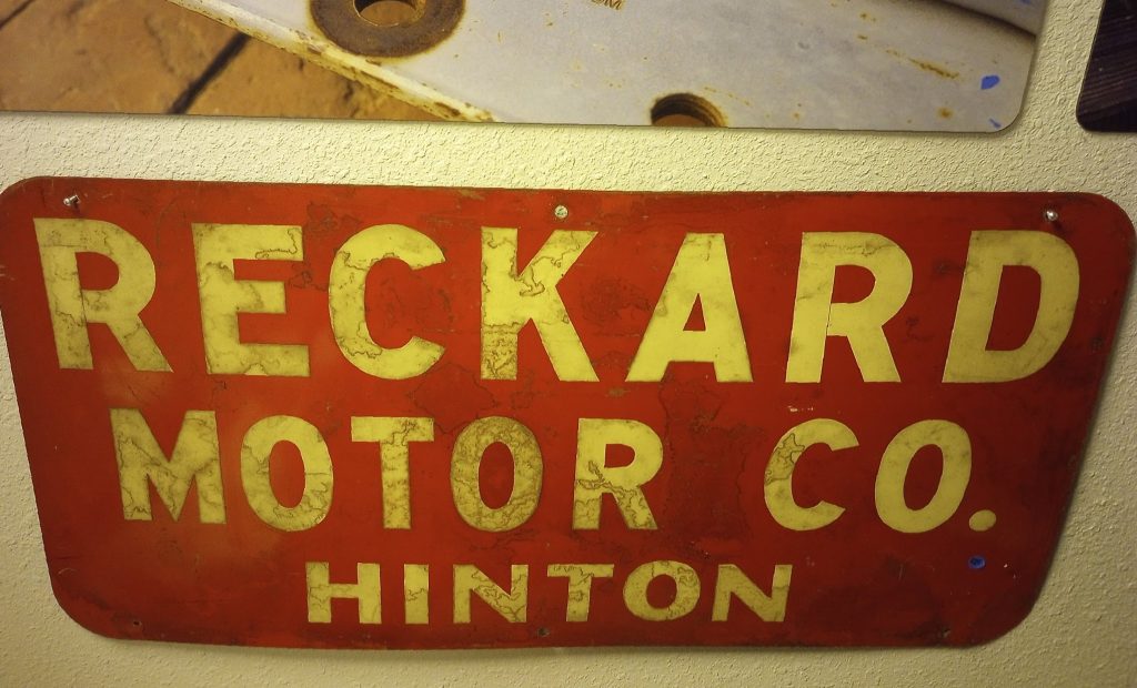 Reckard Motor Oil Company Sign