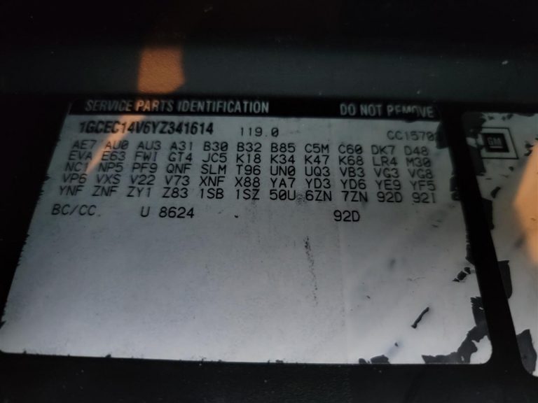 2000 CHEVY SILVERADO 1500 SERVICE MANUAL visual data 5