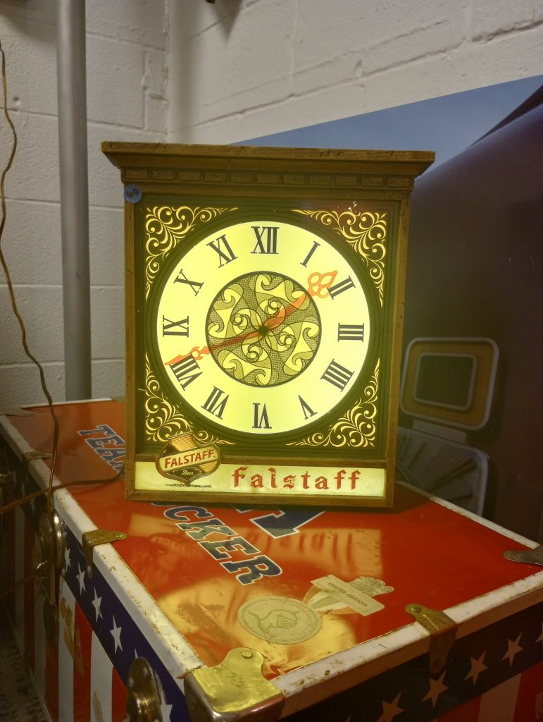Falstaff Light-Up Clock