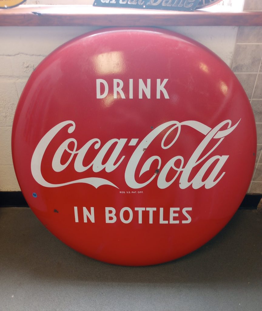 Drink Coca-Cola Button Sign