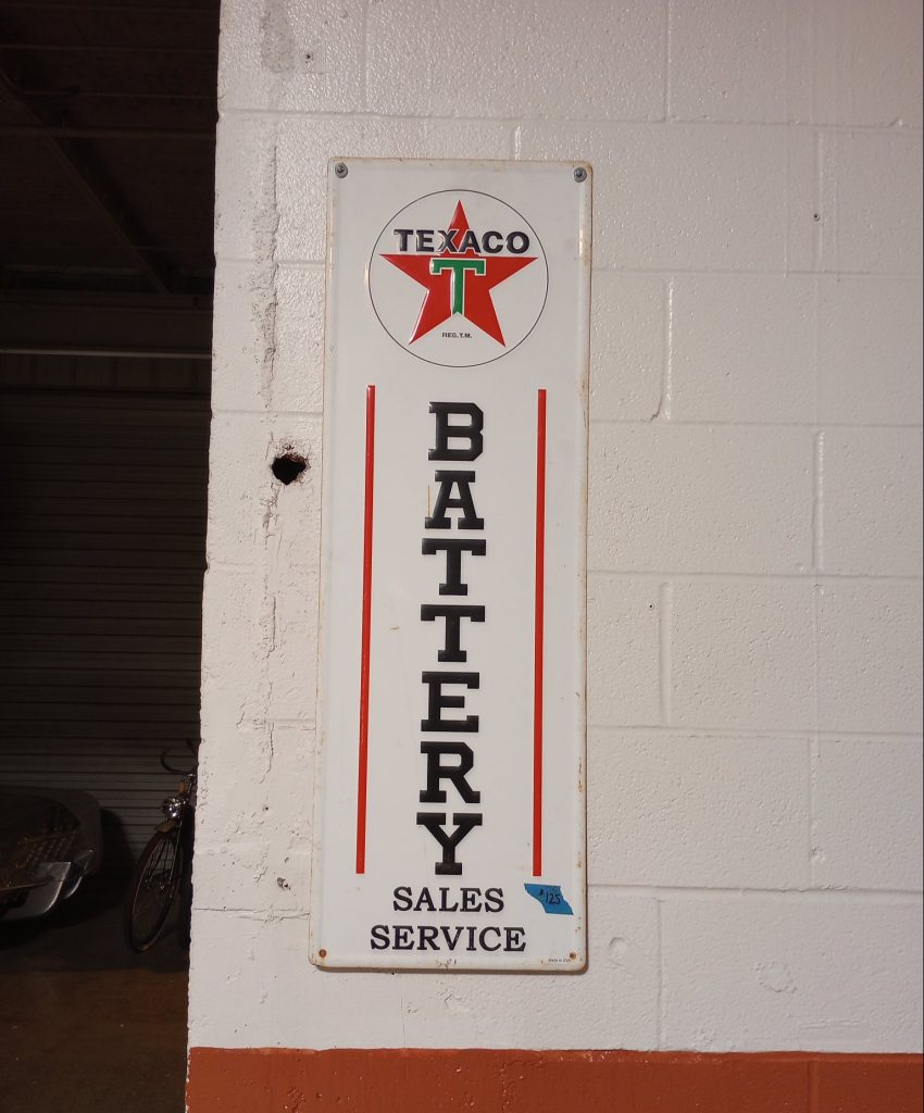 Texaco Battery Sign
