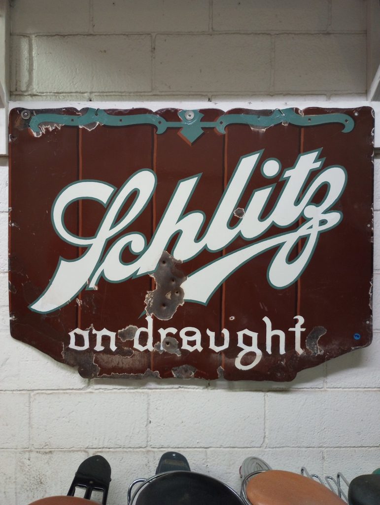 Schlitz "On Draught" Sign