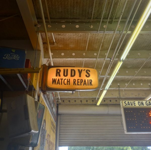 Rudy's Watch Repair Light-up Sign