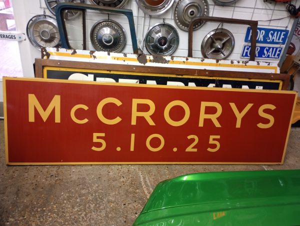 McCrorys Sign