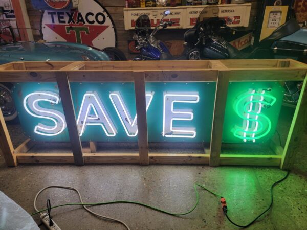 Save $ Neon Sign