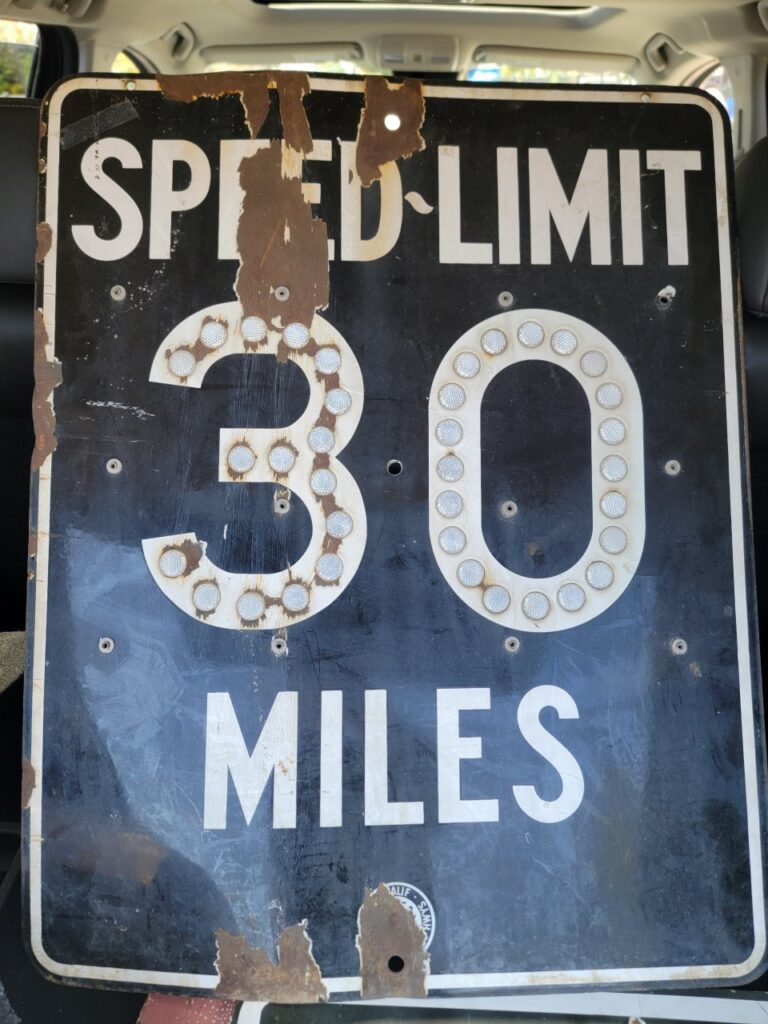 Vintage Speed Limit 30 Sign
