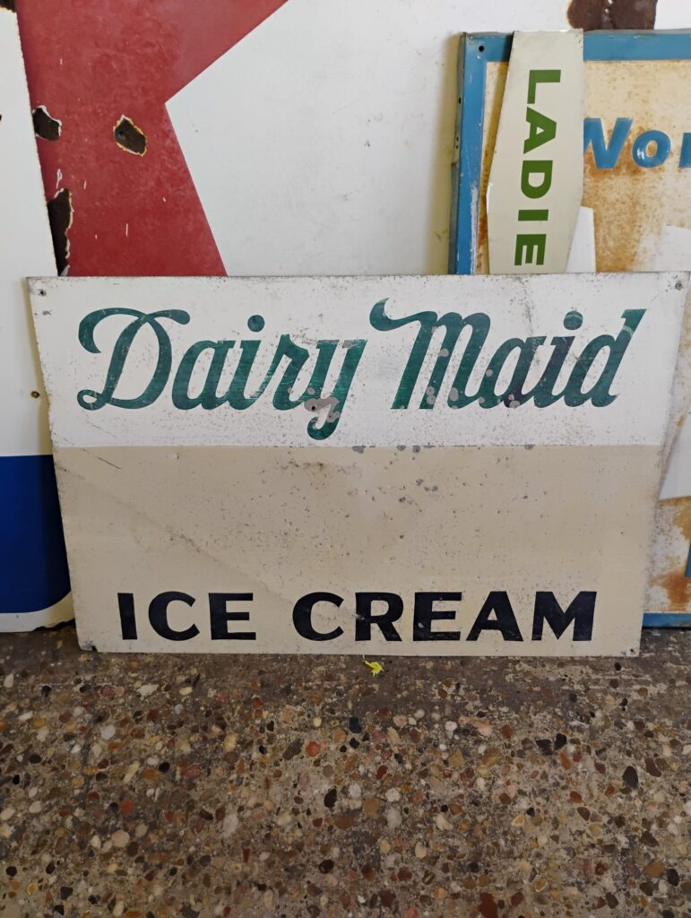 Dairy Maid Ice Cream Sign