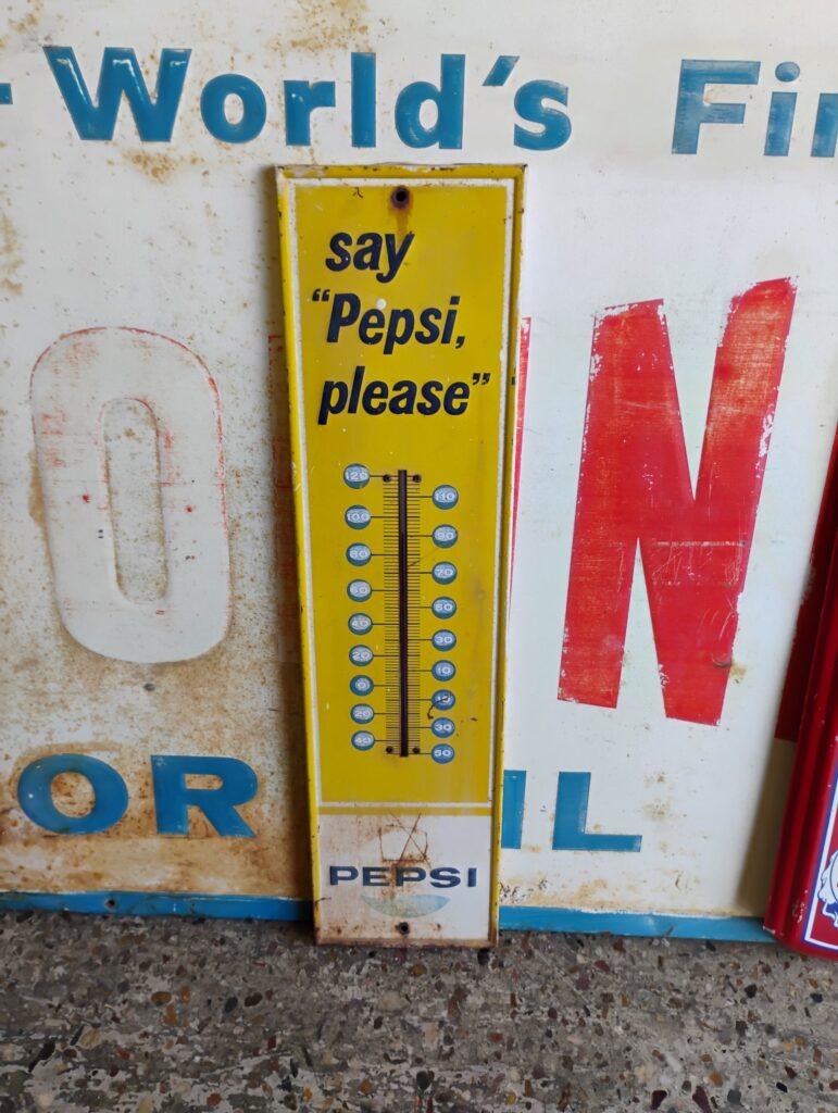 "Pepsi Please" Thermometer Sign