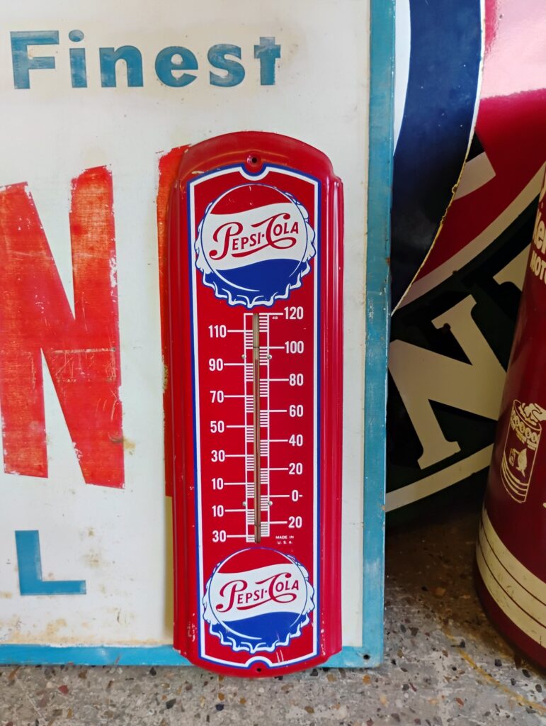 Pepsi-Cola Thermometer Sign