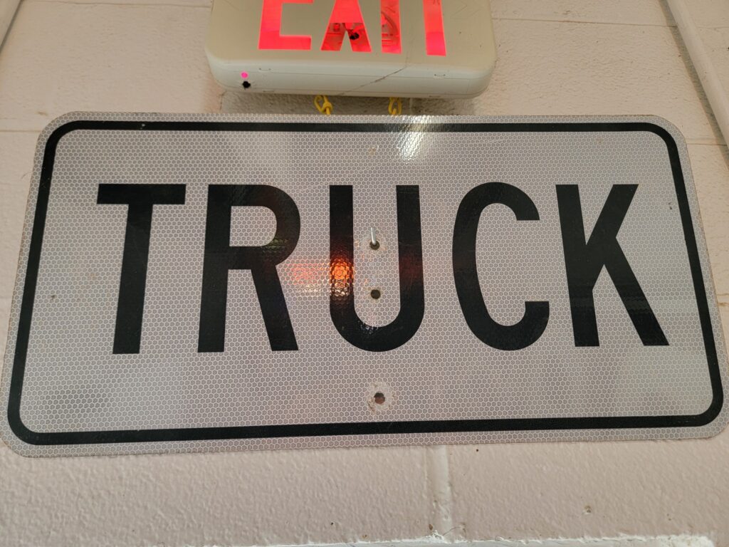 Truck Street Sign