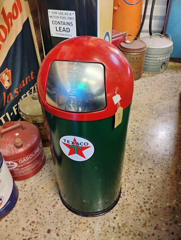 Texaco Bullet Trash Can