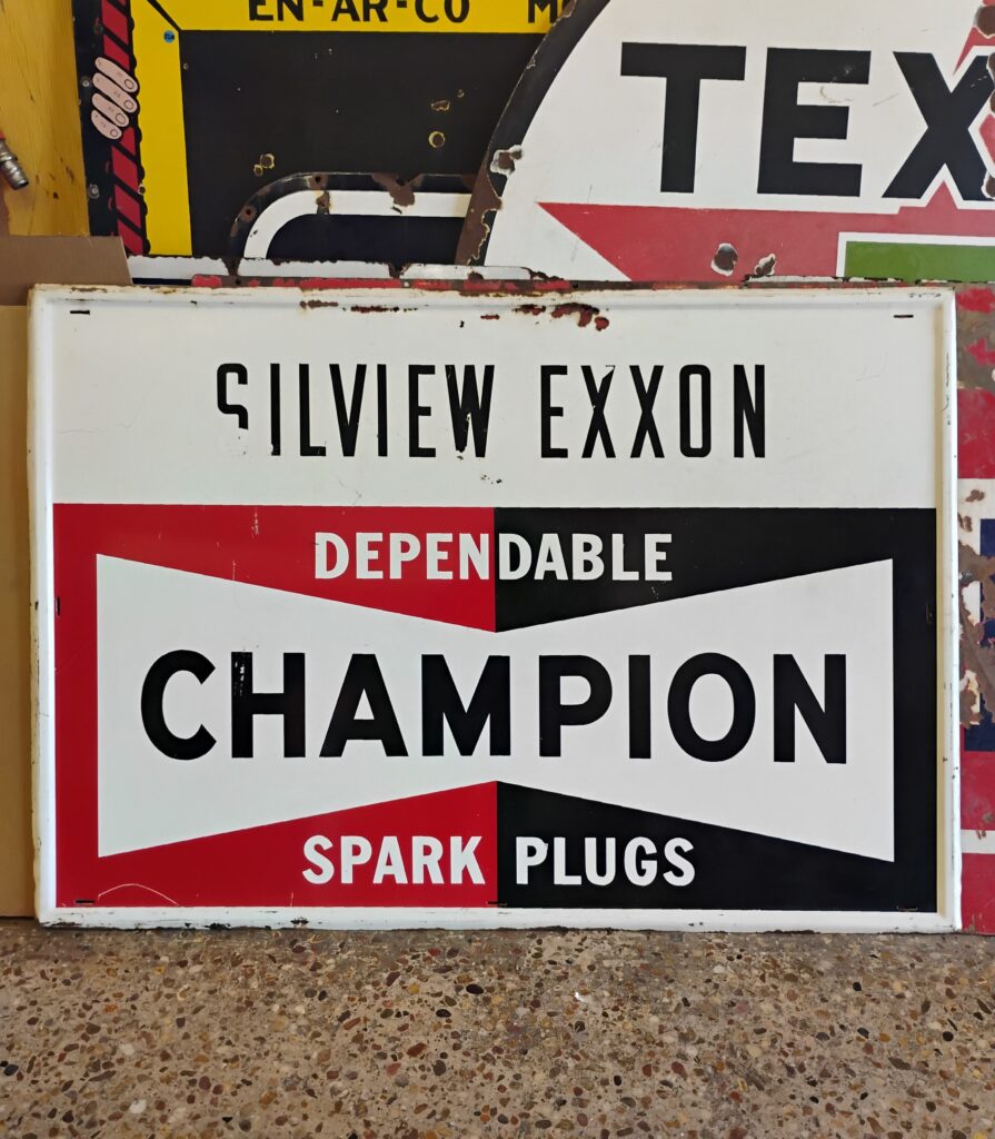 Champion Spark Plugs Sign