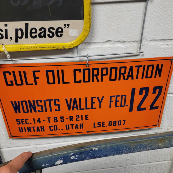 Gulf Oil Lease Sign