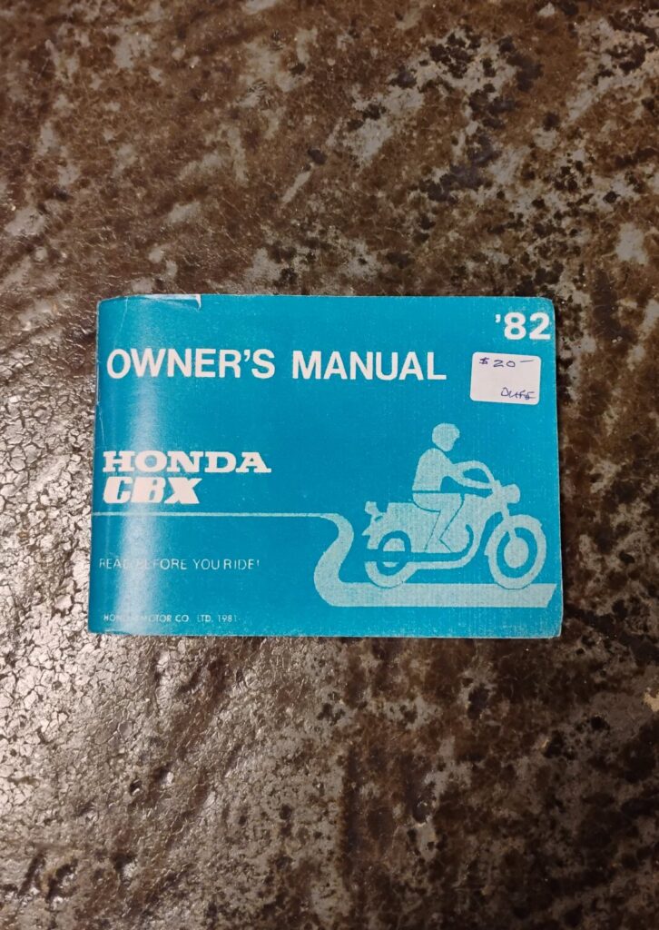 1982 Honda CBX Owners Manual