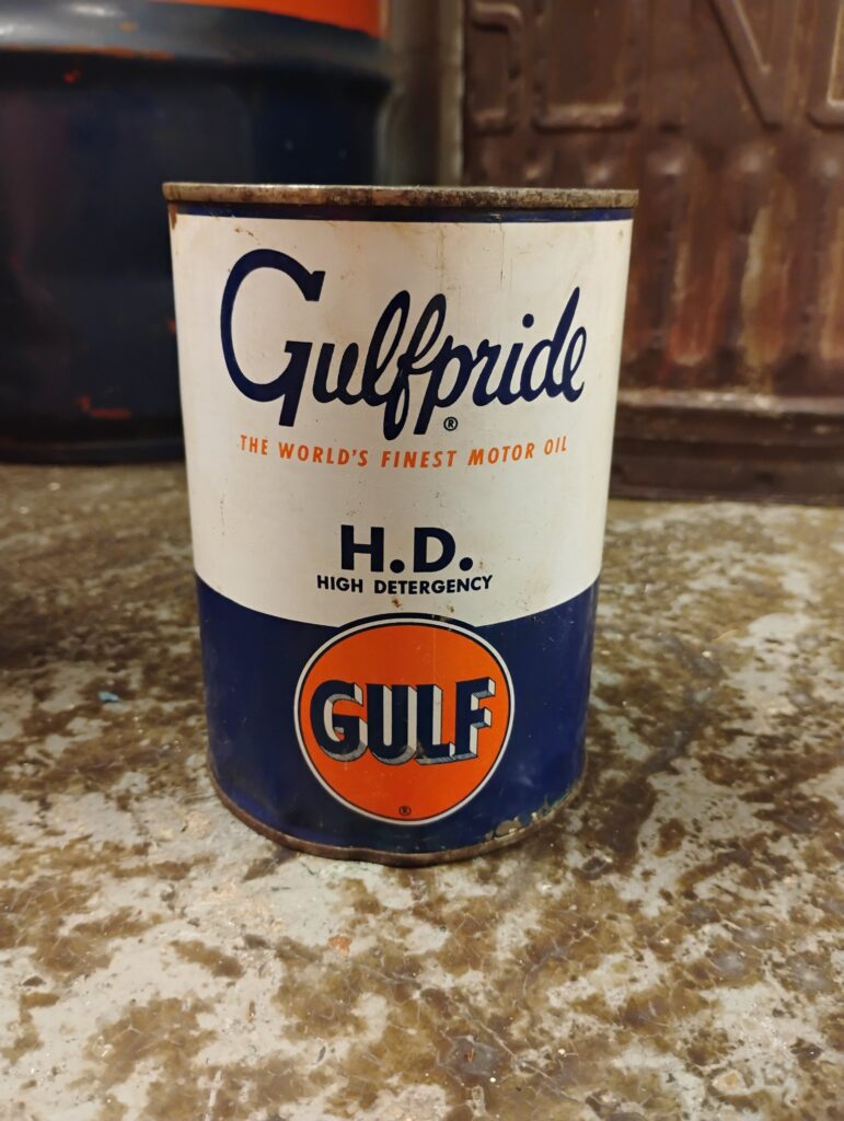 Gulfpride H.D. Motor Oil Can