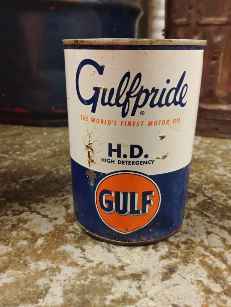 Gulfpride H.D. Motor Oil Can