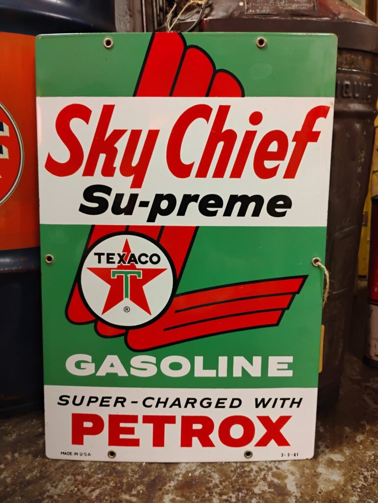 Sky Chief Gas Pump Sign