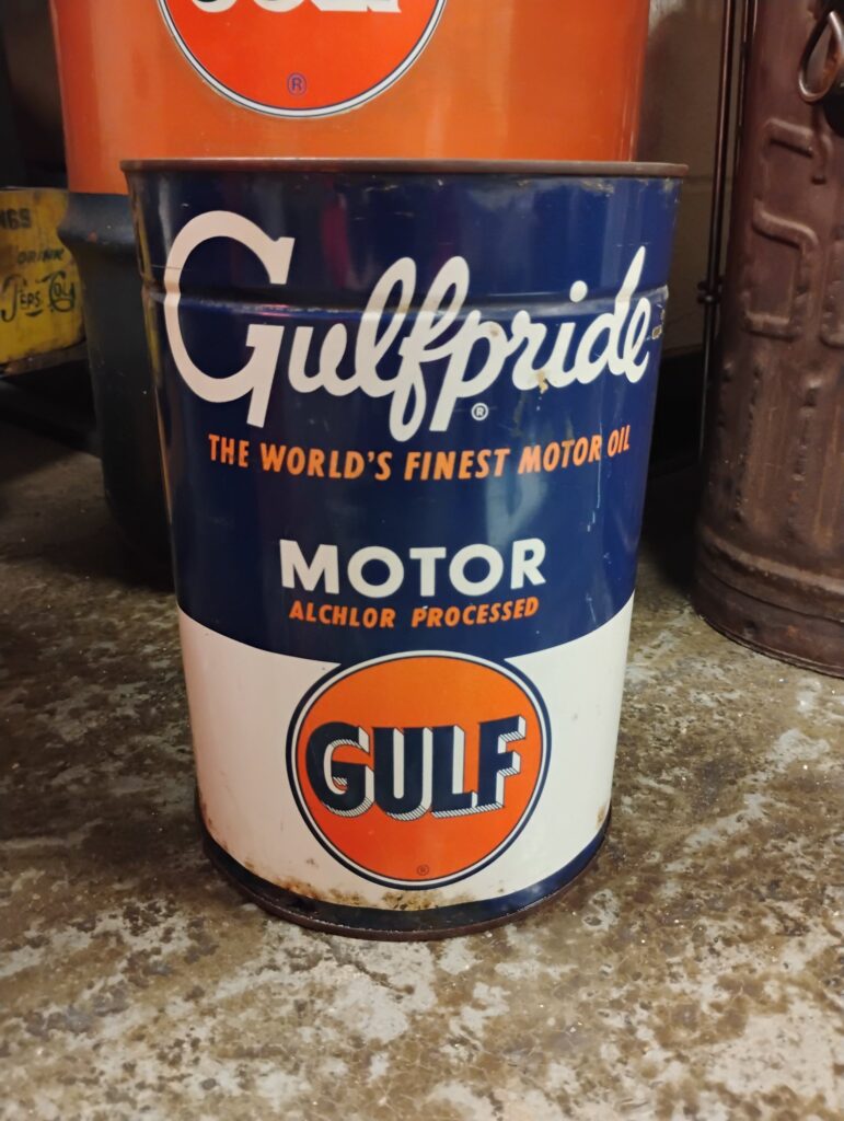 Gulf Motor Oil Can