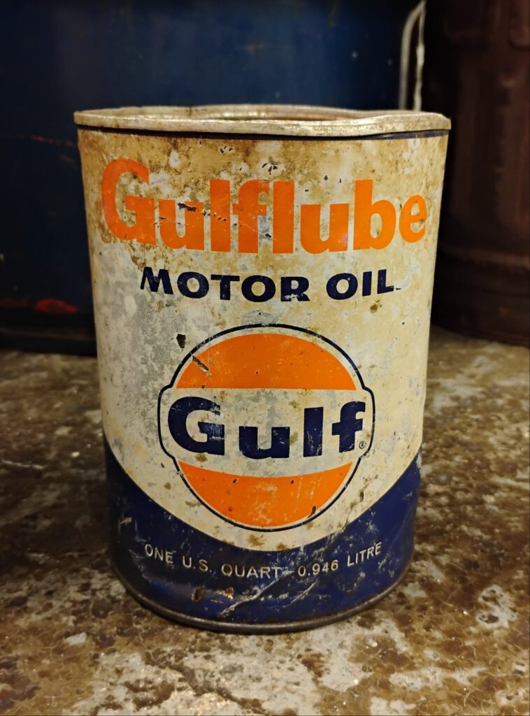 Gulflube Motor Oil Can