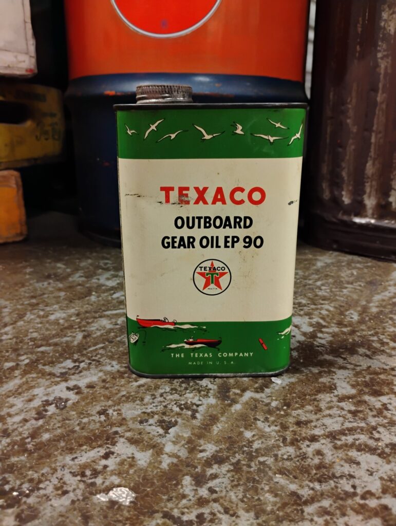 Texaco Outboard Gear Oil Can