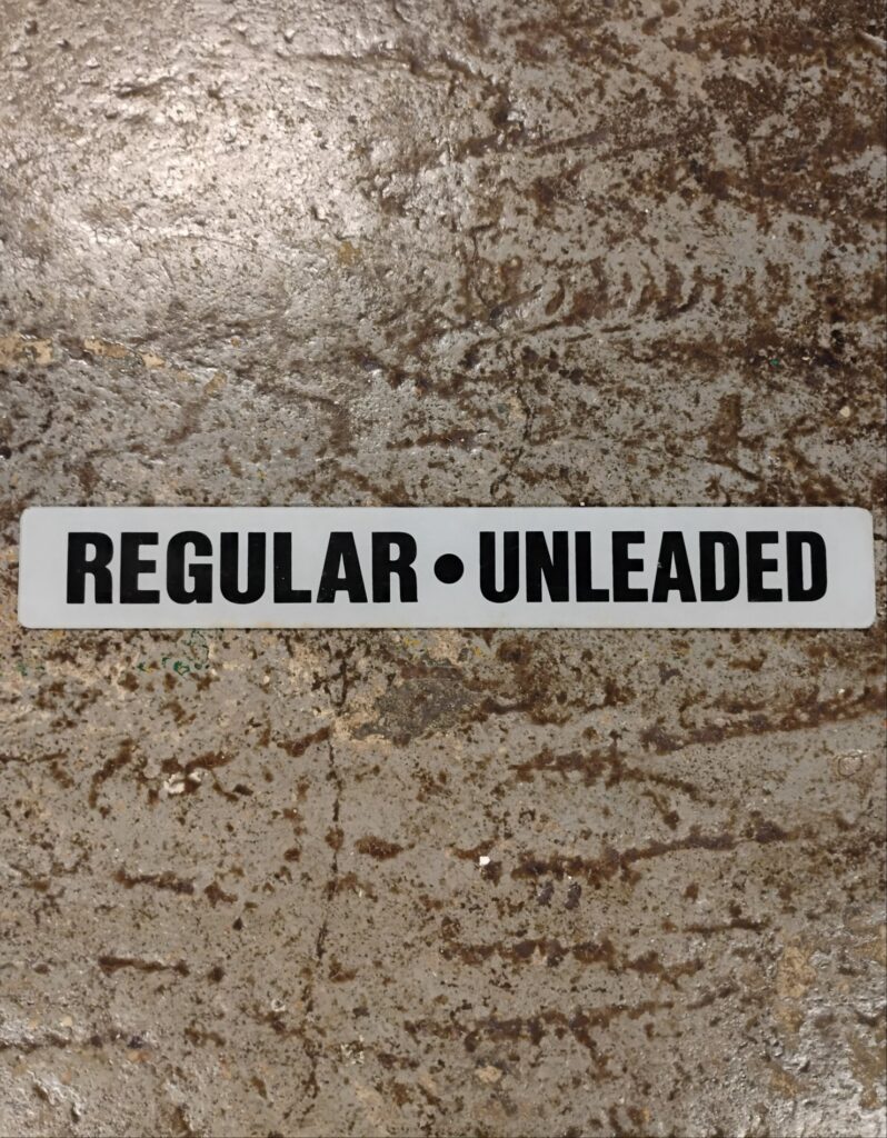 Regular Unleaded Gas Pump Insert