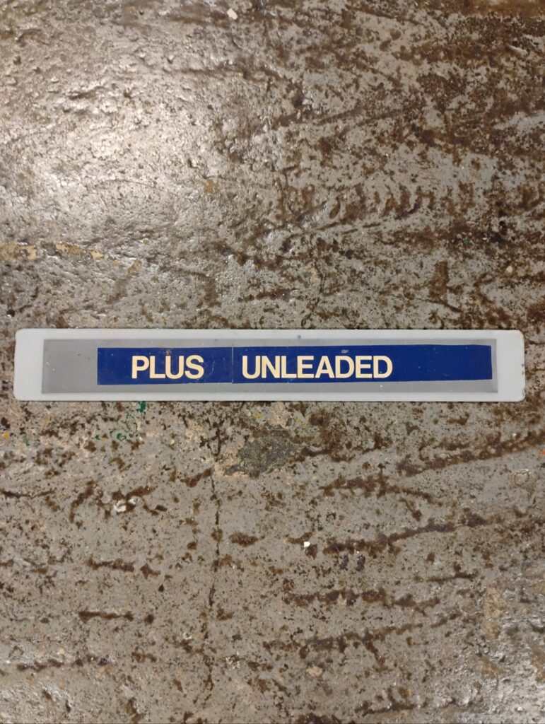 Plus Unleaded Gas Pump Insert