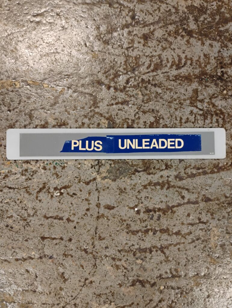 Plus Unleaded Gas Pump Insert